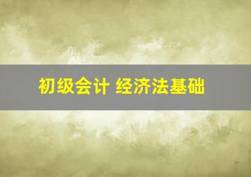 初级会计 经济法基础